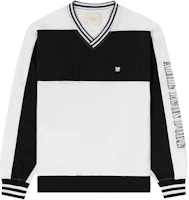 Aimé Leon Dore SS24 Embroidered Floral Badge Striped Collar Sweatshirt White Unisex SS24WJ008-BRIGHTWHITE Aimé Leon Dore SS24 Embroidered Floral Badge Striped Collar Sweatshirt White Unisex SS24WJ008-BRIGHTWHITE