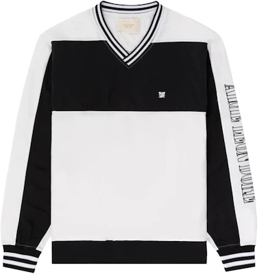 Aimé Leon Dore SS24 刺绣花徽条纹领白色卫衣 男女同款 SS24WJ008-BRIGHTWHITE Buy Aimé Leon Dore SS24 刺绣花徽条纹领白色卫衣 男女同款 SS24WJ008-BRIGHTWHITE