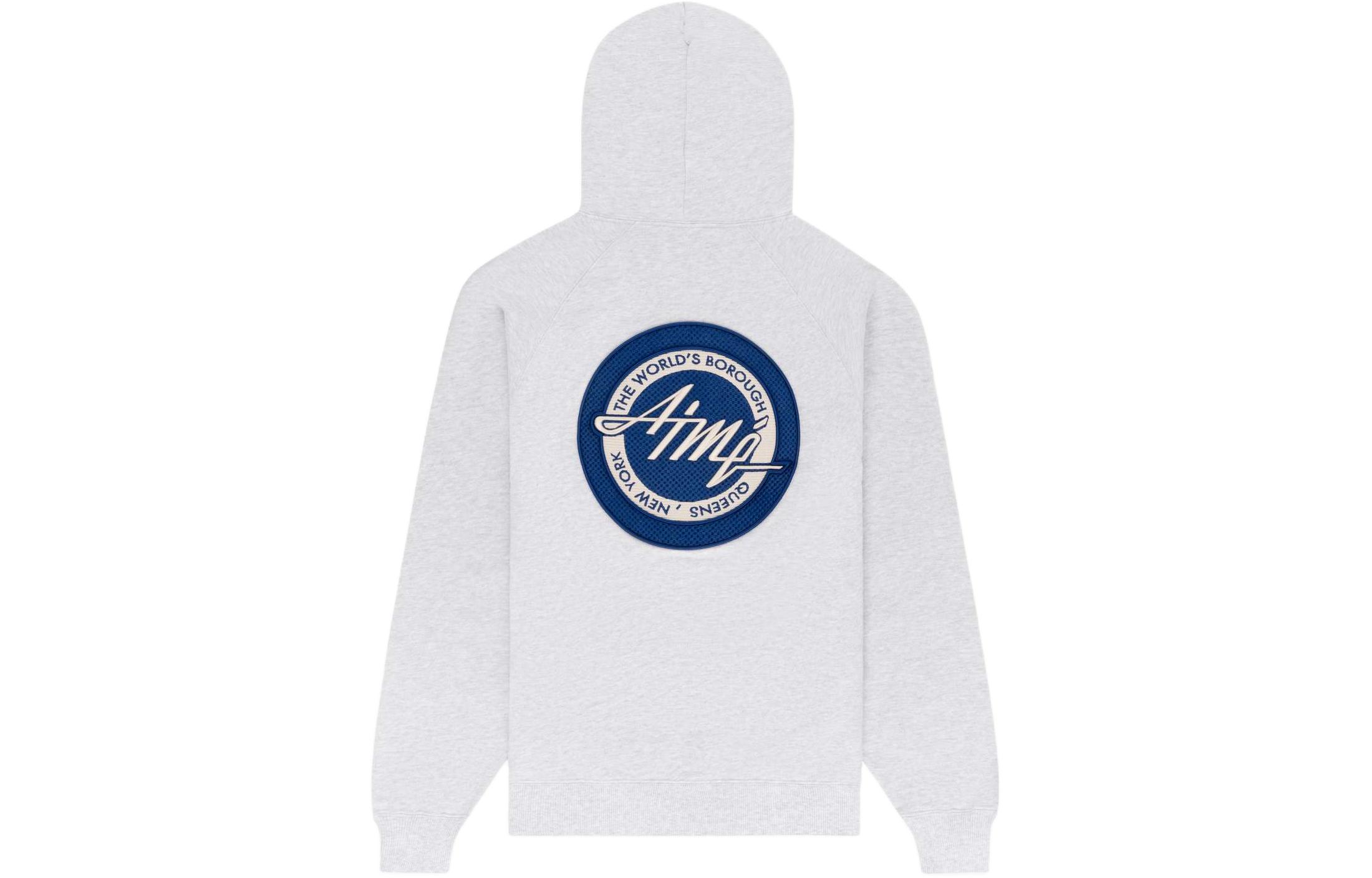 Aimé Leon Dore SS24 Embroidered Logo Kangaroo Pocket Crewneck Light Grey Unisex SS24CH00-SILVERMIX