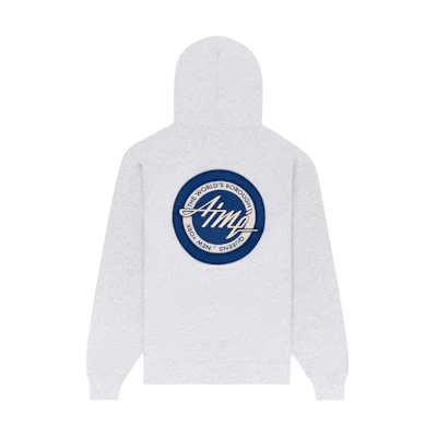 Aimé Leon Dore SS24 Embroidered Logo Kangaroo Pocket Crewneck Light Grey Unisex SS24CH00-SILVERMIX