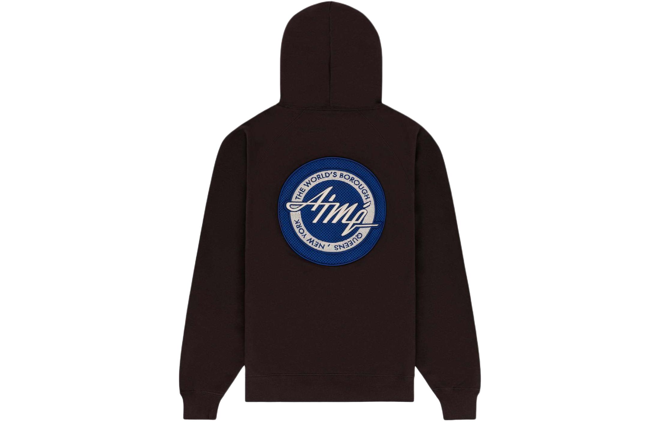 Aimé Leon Dore SS24 Embroidered Logo Kangaroo Pocket Sweatshirt Brown Unisex SS24CH002-GANACHE