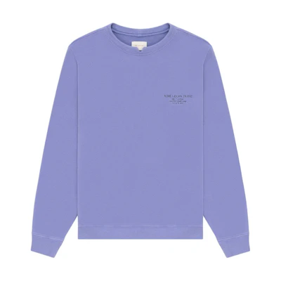 Aimé Leon Dore SS24 Purple Logo Crewneck Sweatshirt Unisex SS24CS001-DEEPPERIWINKLE