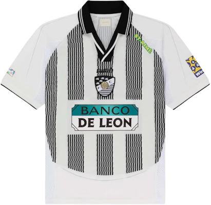 Aimé Leon Dore SS24 Striped Logo Patch Loose Short-Sleeve Soccer Jersey White Unisex SS24CT025-BRIGHTWHITE Buy Aimé Leon Dore SS24 Striped Logo Patch Loose Short-Sleeve Soccer Jersey White Unisex SS24CT025-BRIGHTWHITE