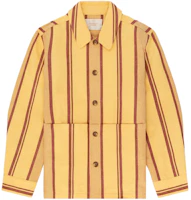Aimé Leon Dore SS24 Yellow Striped Cotton Button-Up Jacket SS24WJ018 Aimé Leon Dore SS24 Yellow Striped Cotton Button-Up Jacket SS24WJ018
