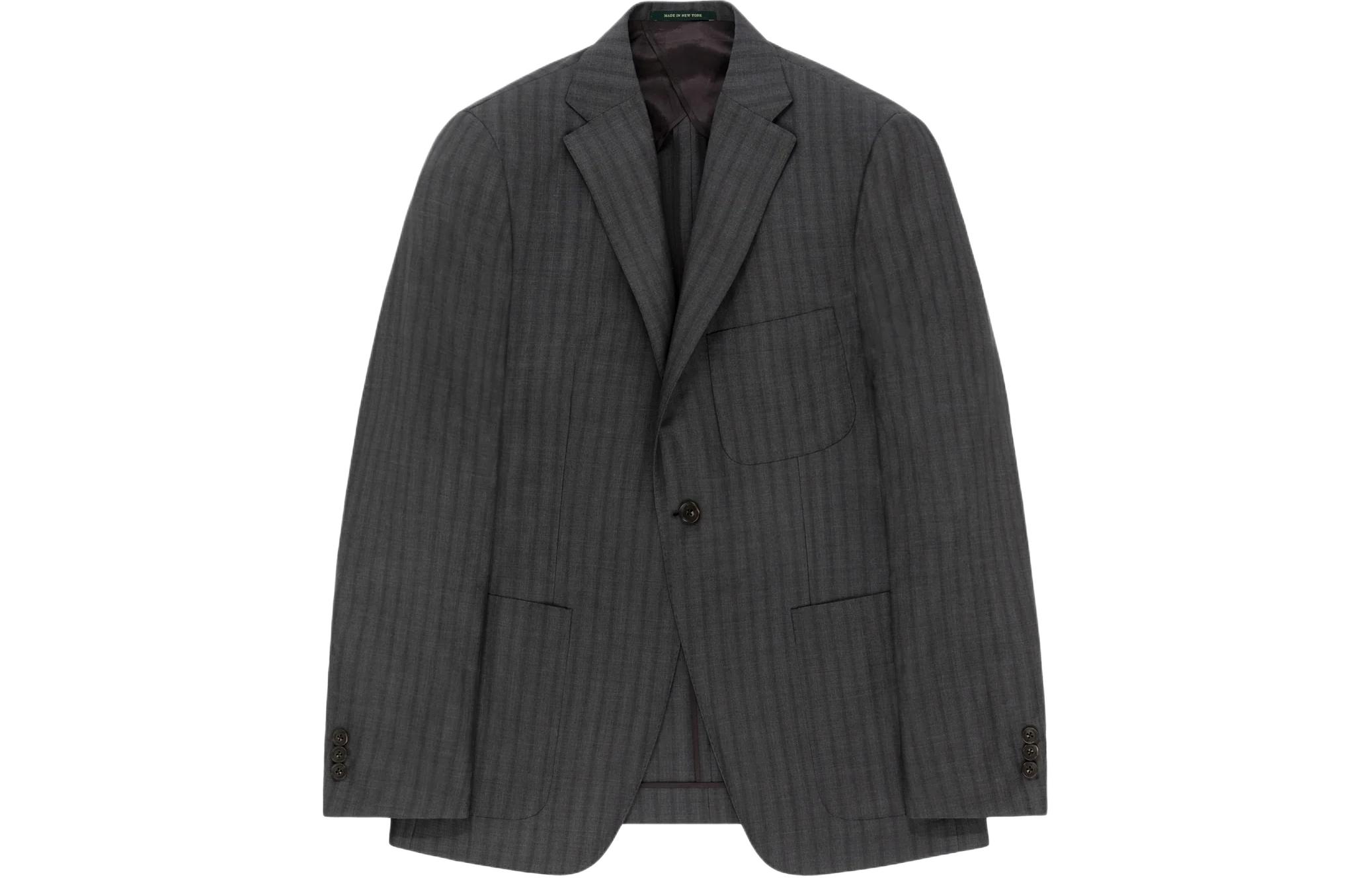 Aimé Leon Dore Striped Collar Long Sleeve Jacket Men’s Grey SS24WJ026