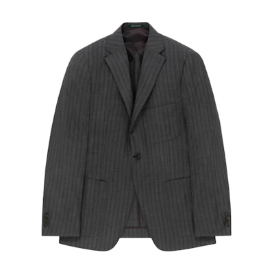 Aimé Leon Dore Striped Collar Long Sleeve Jacket Men’s Grey SS24WJ026