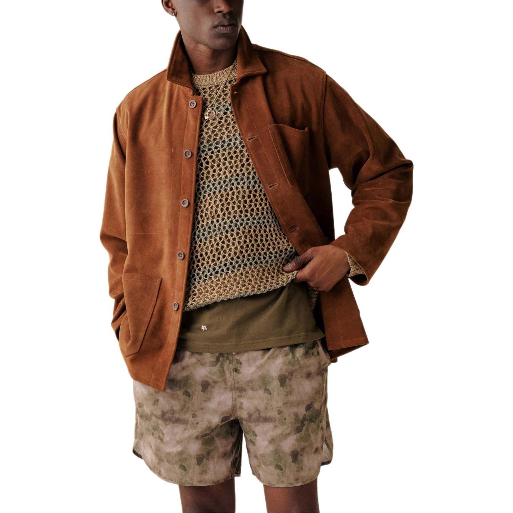 Purchase Aimé Leon Dore 麂皮纯色翻领夹克 SS24WJ029