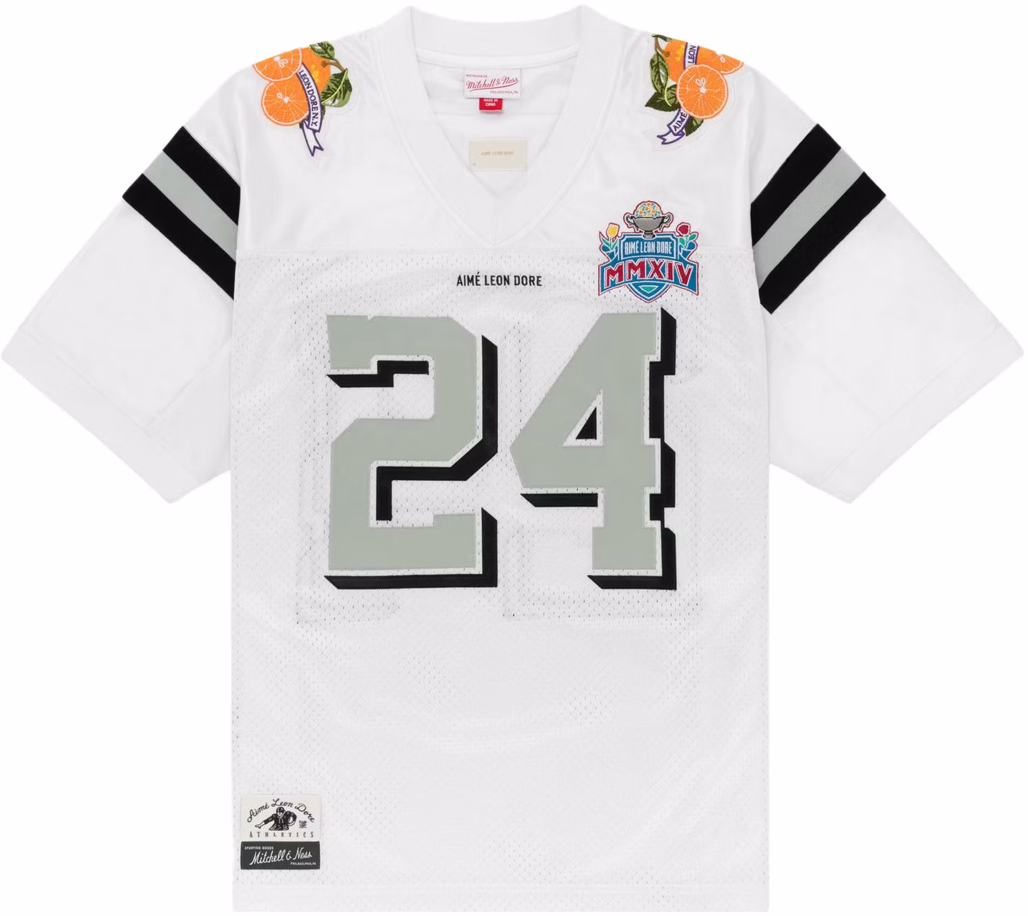 aime-leon-dore-white-v-neck-short-sleeve-soccer-jersey-fw-23-wt-038-0001