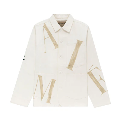 Aimé Leon Dore Franck Pellegrino FW23 Letter Print Jacket Unisex White ALDFP-FW23-11