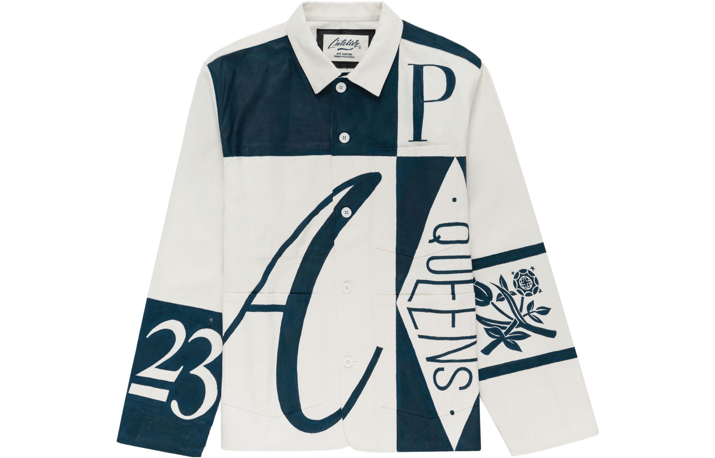 Aimé Leon Dore Franck Pellegrino FW23 Logo Print Jacket White Unisex ALDFP-FW23-12