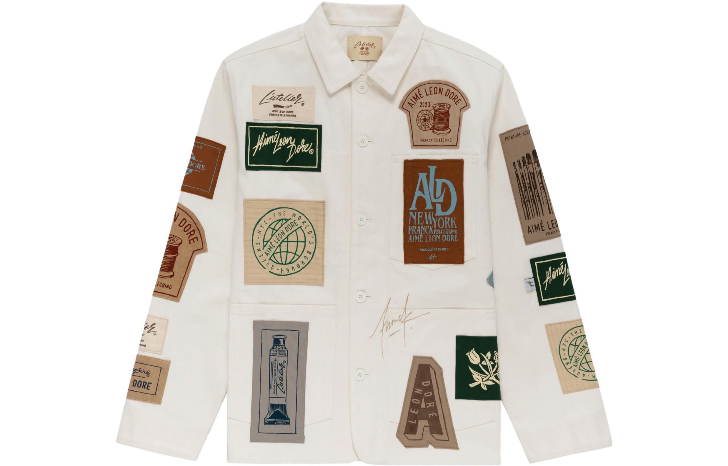 Aimé Leon Dore Franck Pellegrino FW23 Patterned Print White Jacket Unisex ALDFP-FW23-10