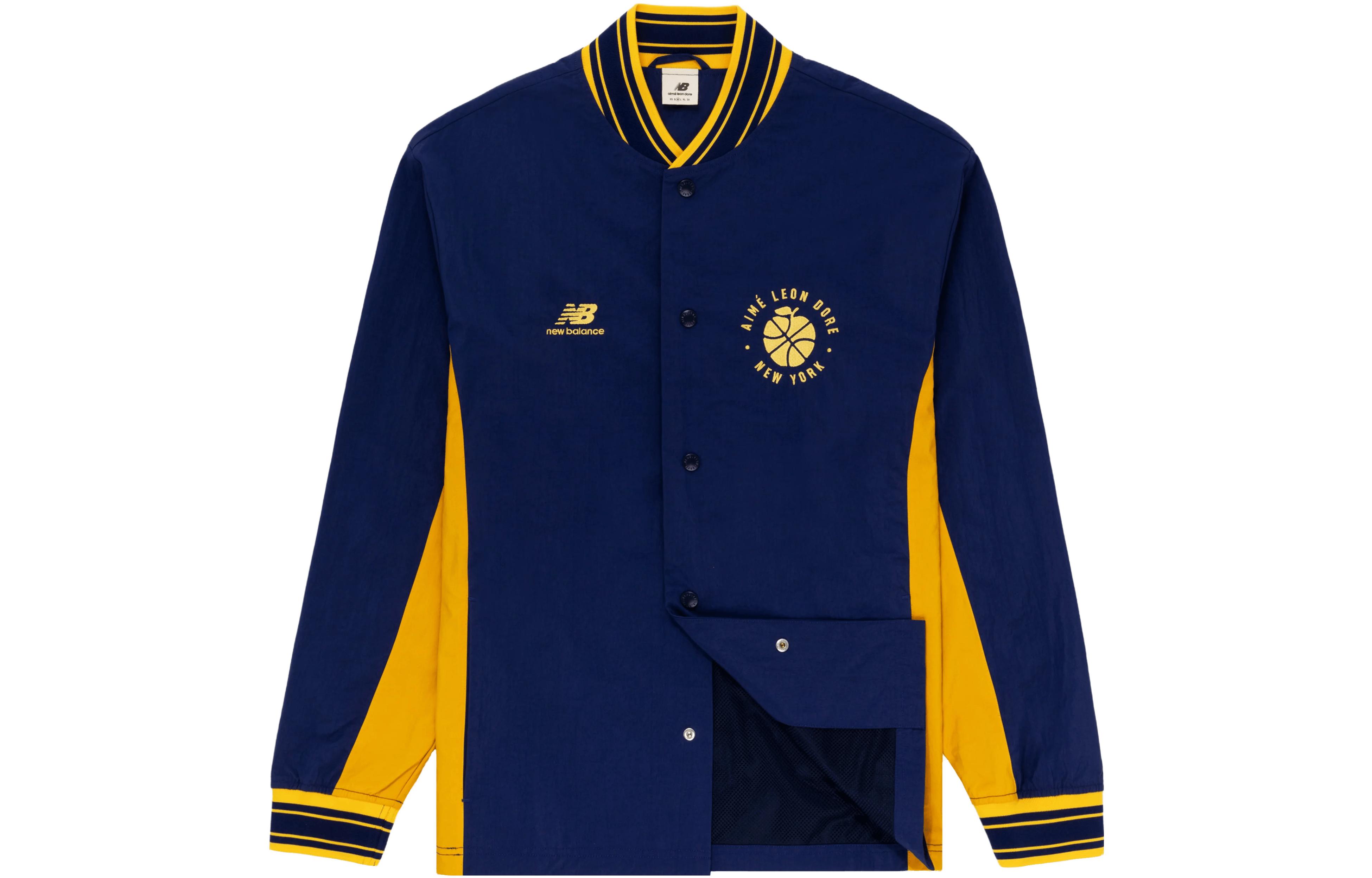 Aimé Leon Dore New Balance FW23 Embroidered Stripe Collar Jacket Blue Unisex FW23WJ049-0003