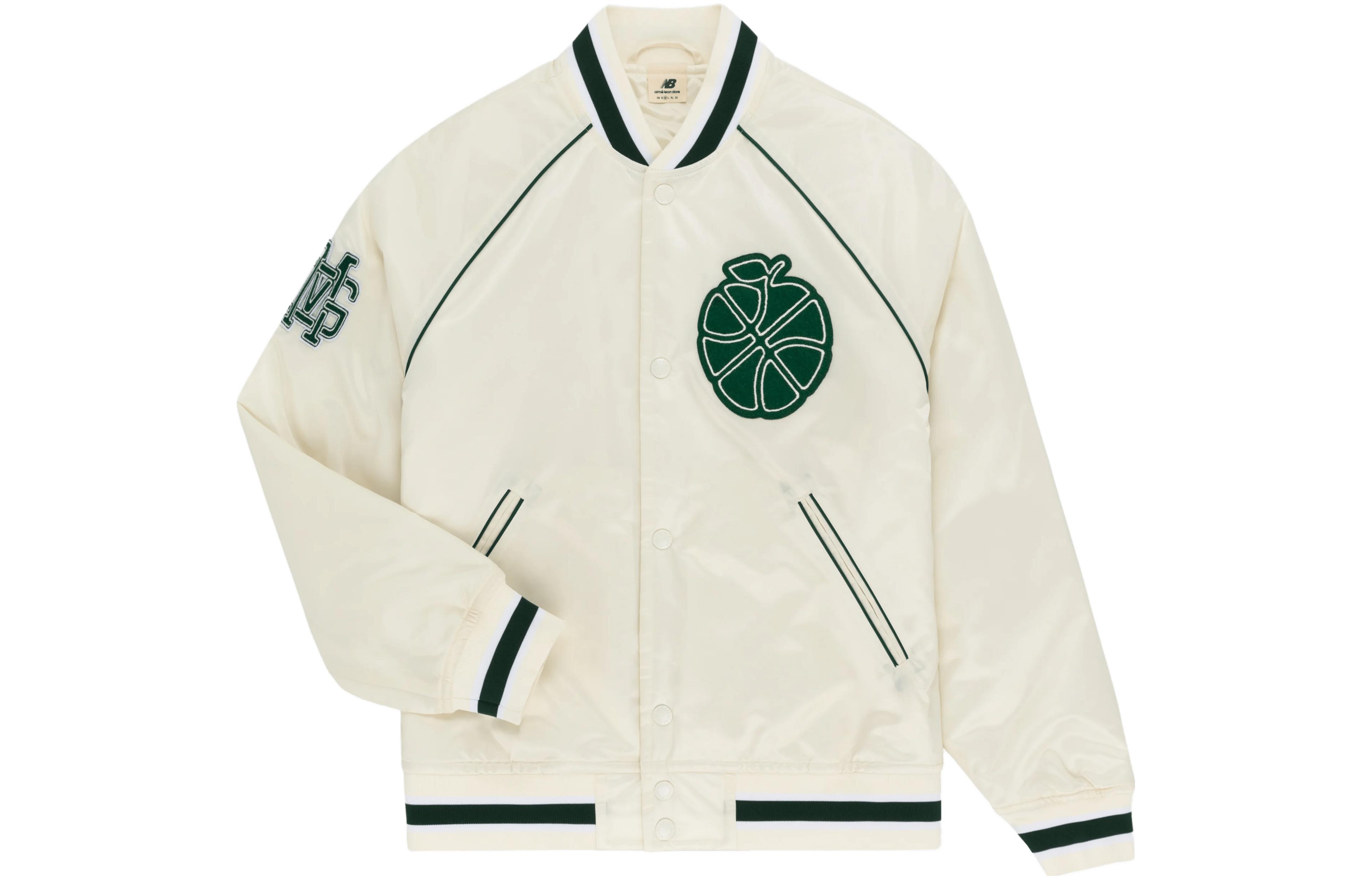 Aimé Leon Dore New Balance FW23 Satin Striped Collar Navy Jacket White Unisex FW23WJ046-0009
