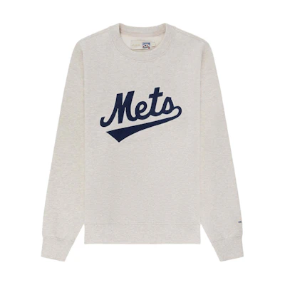 Aimé Leon Dore New York Mets SS24 Embroidered Crewneck Sweatshirt Oatmeal Unisex SS24CS008-OATMEAL