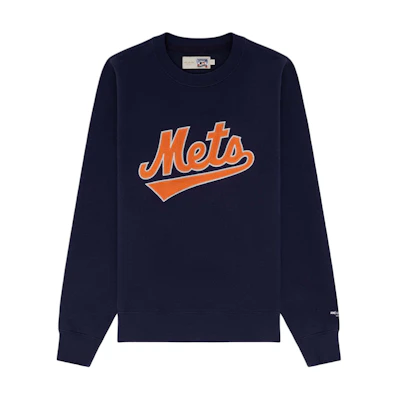 Aimé Leon Dore NY Mets SS24 Logo Embroidered Crewneck Navy Unisex Sweatshirt SS24CS008-ECLISPE
