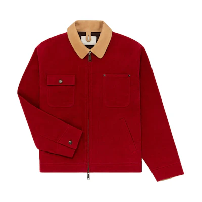 Aimé Leon Dore Zip Pocket Polo Jacket Red Men FW23WJ003-0014