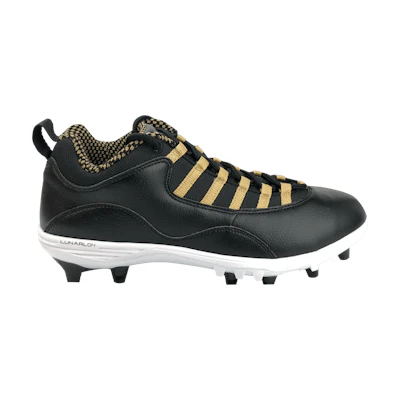 Jordan 10 TD Low 'Black Metallic Gold'