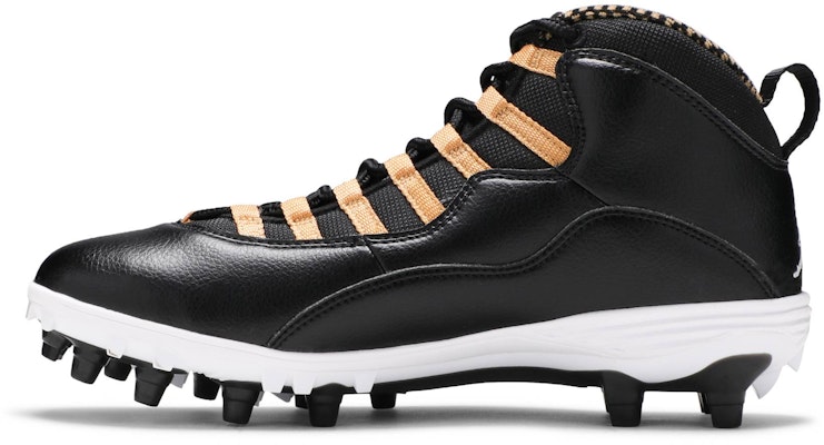 Air Jordan 10 TD Mid 'Hitam Emas Metalik' CQ2073-007 Lookbook Air Jordan 10 TD Mid 'Hitam Emas Metalik' CQ2073-007