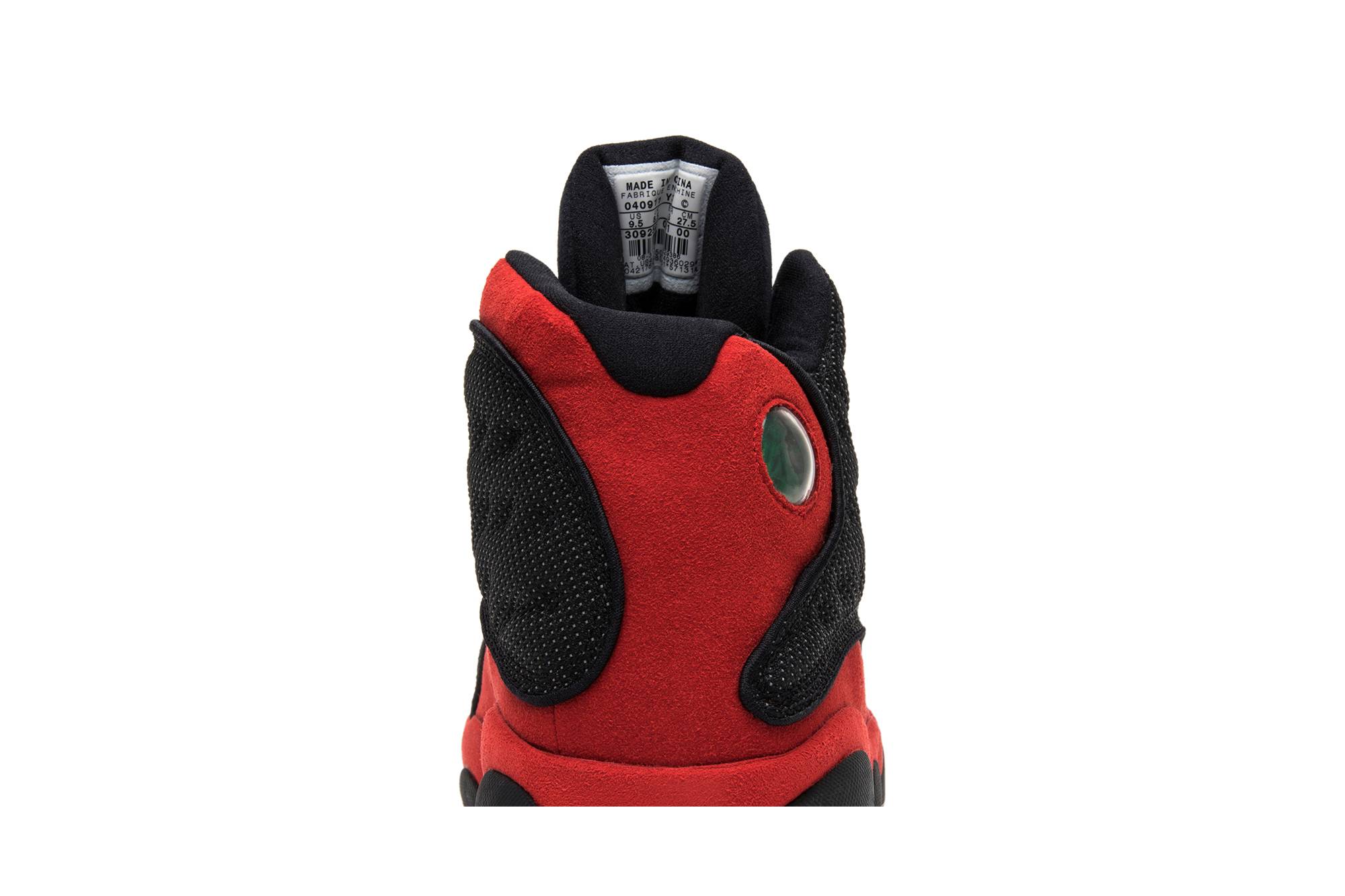 Sizing Air Jordan 13 Retro 2004 'Bred' Hitam Merah 309259-061