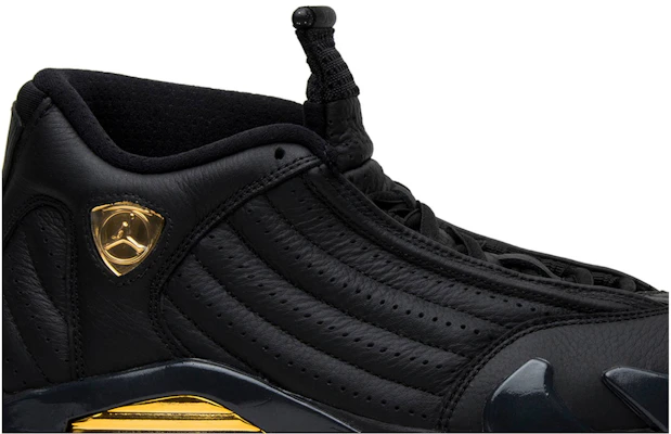 Air jordan 14 black and gold hotsell