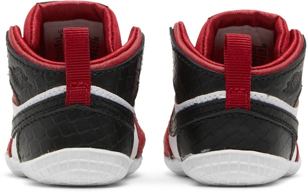 (Toddler) Air Jordan 1 Crib Bootie 'Satin Snake Chicago' AT3745-601 Details for (Toddler) Air Jordan 1 Crib Bootie 'Satin Snake Chicago' AT3745-601