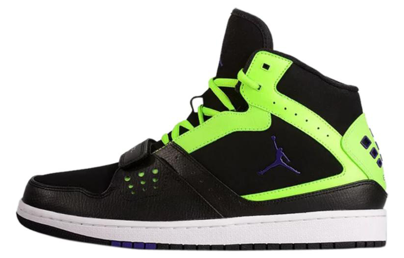 Air Jordan 1 Flight Strap 'Black Flash Lime' 628584-070