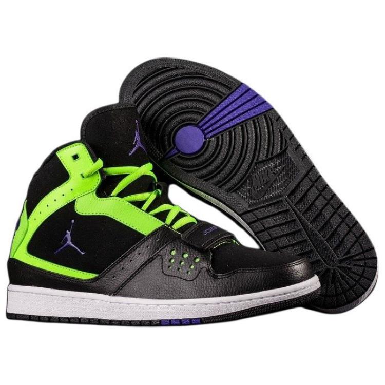 Shop エアジョーダン1 フライトストラップ "黒/蛍光ライム" 628584-070