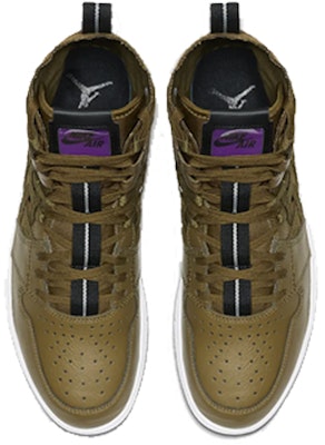 Air Jordan 1 High Cargo 'Olive Flak' Lelaki Wanita Kasut Retro Hijau. CD6757-300 Lookbook Air Jordan 1 High Cargo 'Olive Flak' Lelaki Wanita Kasut Retro Hijau. CD6757-300