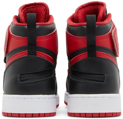 (JR) Air Jordan 1 High FlyEase 'Bred' Lelaki Hitam Merah DC7986-060 Details for (JR) Air Jordan 1 High FlyEase 'Bred' Lelaki Hitam Merah DC7986-060