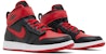 (JR) Air Jordan 1 High FlyEase 'Bred' Lelaki Hitam Merah DC7986-060