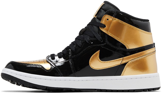 Air Jordan 1 High Golf 'Gold Toe' Emas DQ0660-002 Lookbook Air Jordan 1 High Golf 'Gold Toe' Emas DQ0660-002