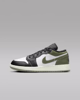 (Youth) Air Jordan 1 low 'Black Medium Olive' 553560-092