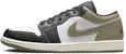 Air Jordan 1 Low 'Black Toe Medium Olive' (Hujung Hitam Zaitun Sederhana) 553558-092