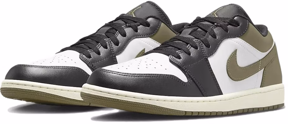 Air Jordan 1 Low 'Black Toe Medium Olive' 553558-092 Lookbook Air Jordan 1 Low 'Black Toe Medium Olive' 553558-092
