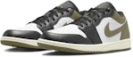 Lookbook Air Jordan 1 Low 'Black Toe Medium Olive' (Hujung Hitam Zaitun Sederhana) 553558-092