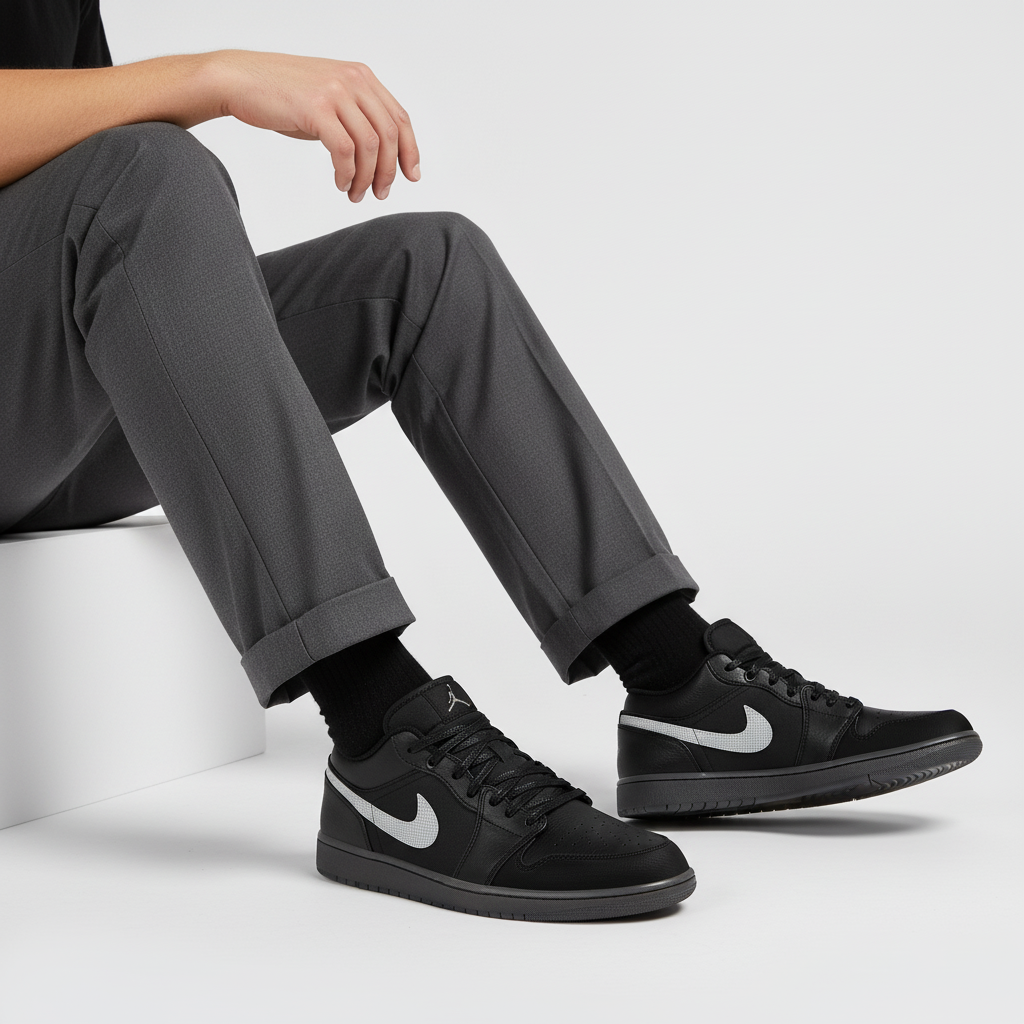 Order Air Jordan 1 Low 'Hitam Putih Dark Gum' HV5968-001