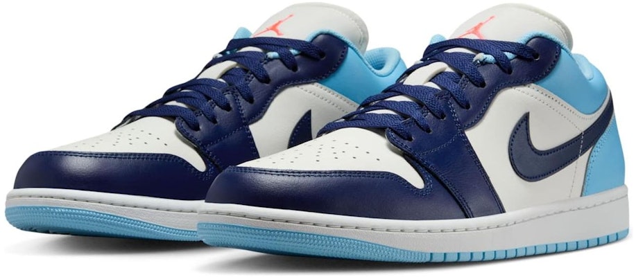 Air Jordan 1 Low 'Blue Chill' Biru Dingin 553558-149 Shop Air Jordan 1 Low 'Blue Chill' Biru Dingin 553558-149