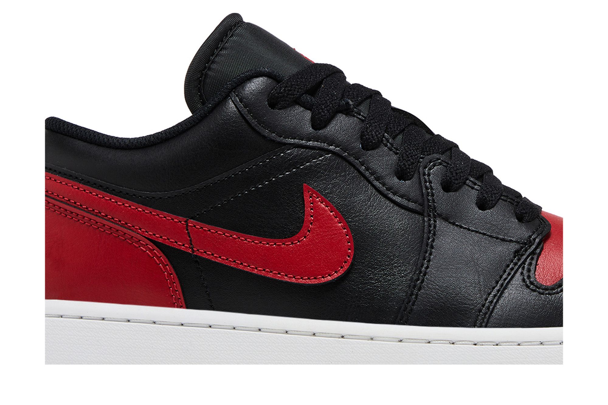 Lookbook Air Jordan 1 Low ''Bred'' Schwarz Rot Herren Damen Sneaker 553558-067