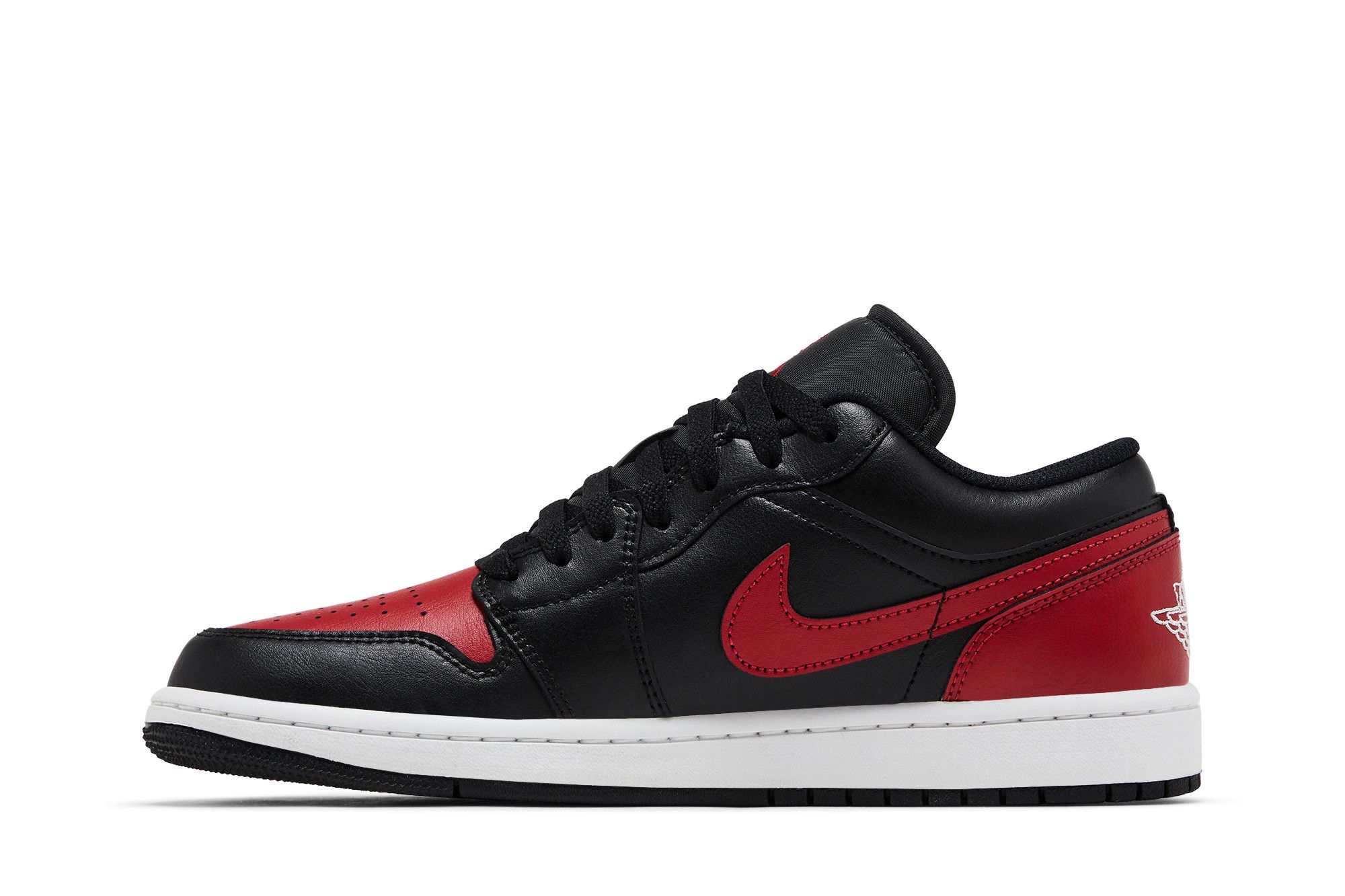 Shop Air Jordan 1 Low ''Bred'' Schwarz Rot Herren Damen Sneaker 553558-067