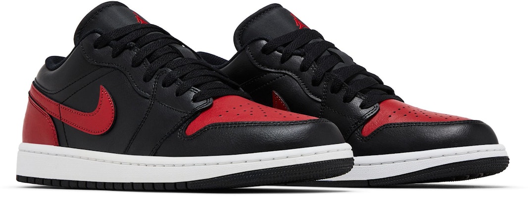 Air Jordan 1 Low ''Bred'' Schwarz Rot Herren Damen Sneaker 553558-067 1