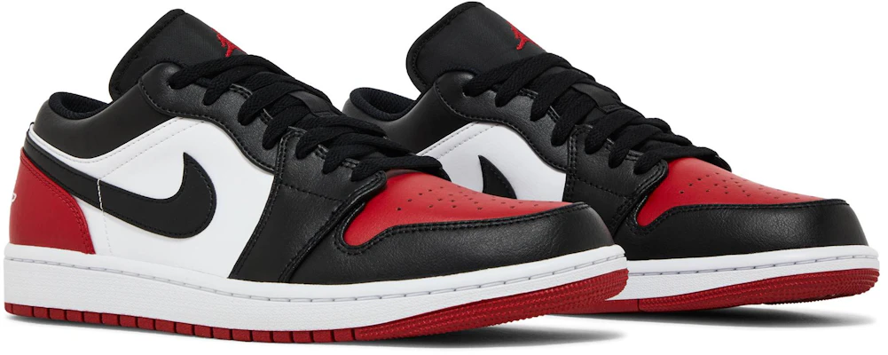 Air Jordan 1 Low 'Bred Toe 2.0' Lelaki 553558-161 Cheap Air Jordan 1 Low 'Bred Toe 2.0' Lelaki 553558-161