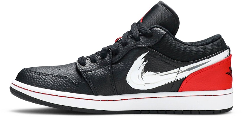 Air Jordan 1 Low '画笔勾 - 黑红' DA4659-001 Lookbook Air Jordan 1 Low '画笔勾 - 黑红' DA4659-001