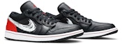 Cheap Air Jordan 1 Low 'Brushstroke Swoosh - Hitam Merah' DA4659-001