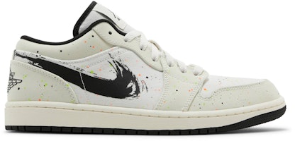 Air Jordan 1 Low 'Brushstroke Swoosh - Paint Splatter' DM3528-100 Air Jordan 1 Low 'Brushstroke Swoosh - Paint Splatter' DM3528-100