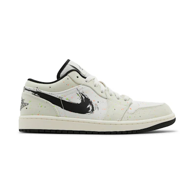 Jordan 1 Low 'Brushstroke Swoosh - Paint Splatter'