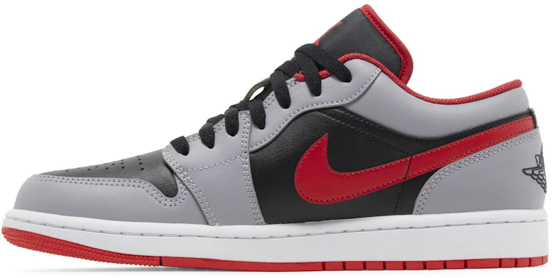 Air Jordan 1 Low 'Cement Fire Red' Merah Api Batu Bata 553558-060 Lookbook Air Jordan 1 Low 'Cement Fire Red' Merah Api Batu Bata 553558-060