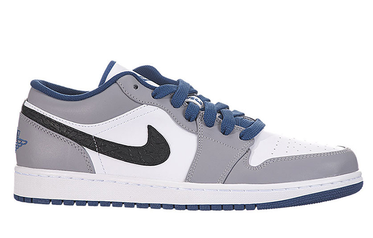 Order Air Jordan 1 Low 'Cement True Blue' Sepatu Pria 553558-103