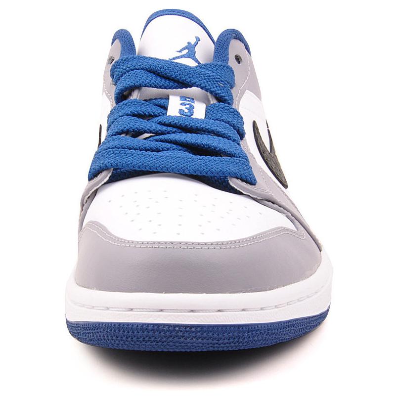 Shop Air Jordan 1 Low 'Cement True Blue' Sepatu Pria 553558-103
