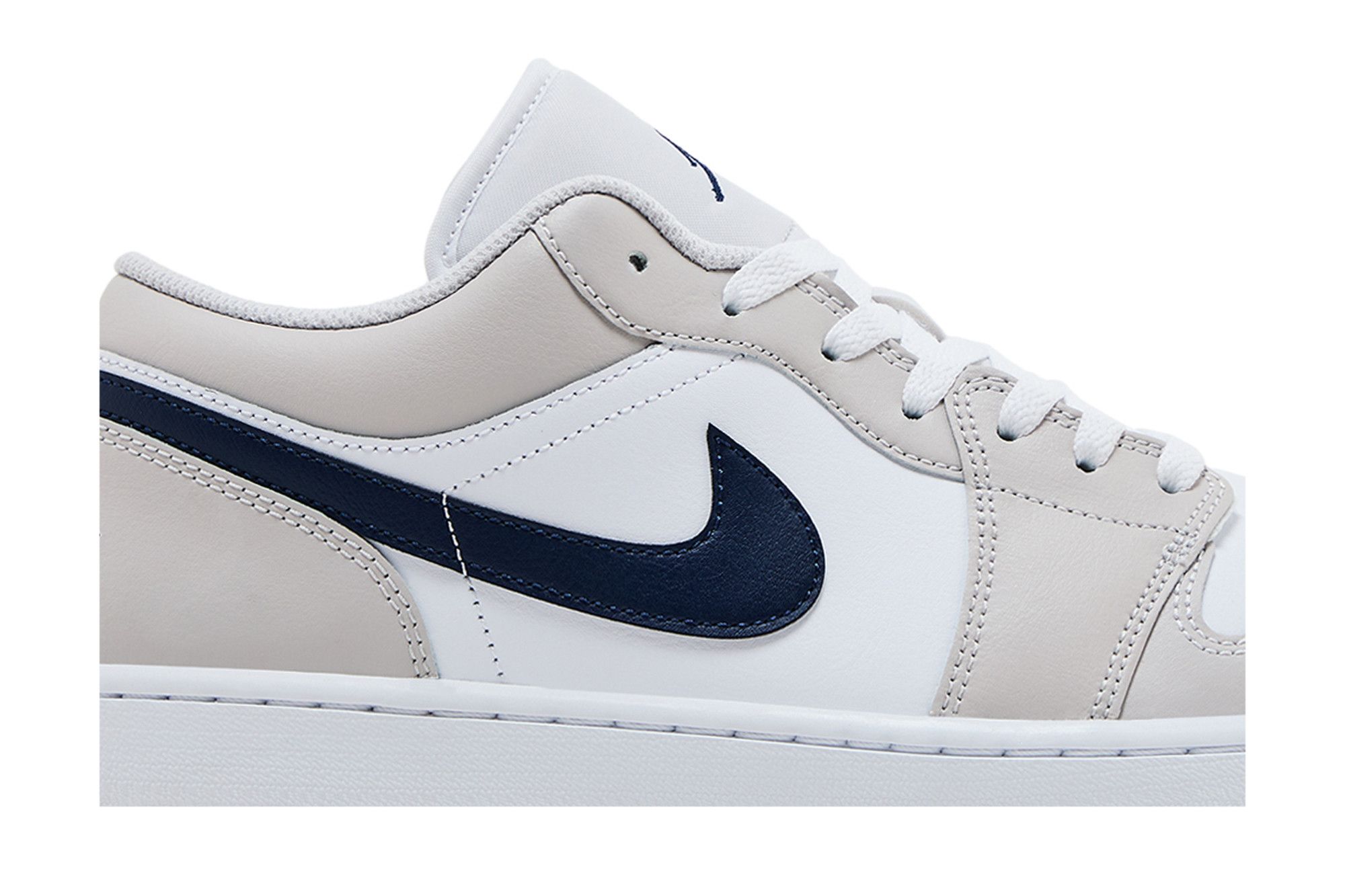 Shop Air Jordan 1 Low Midnight Navy Neutral Grey 553558-146