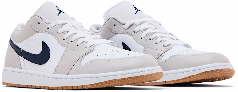 Air Jordan 1 Low 午夜海军蓝中性色灰色 553558-146 2